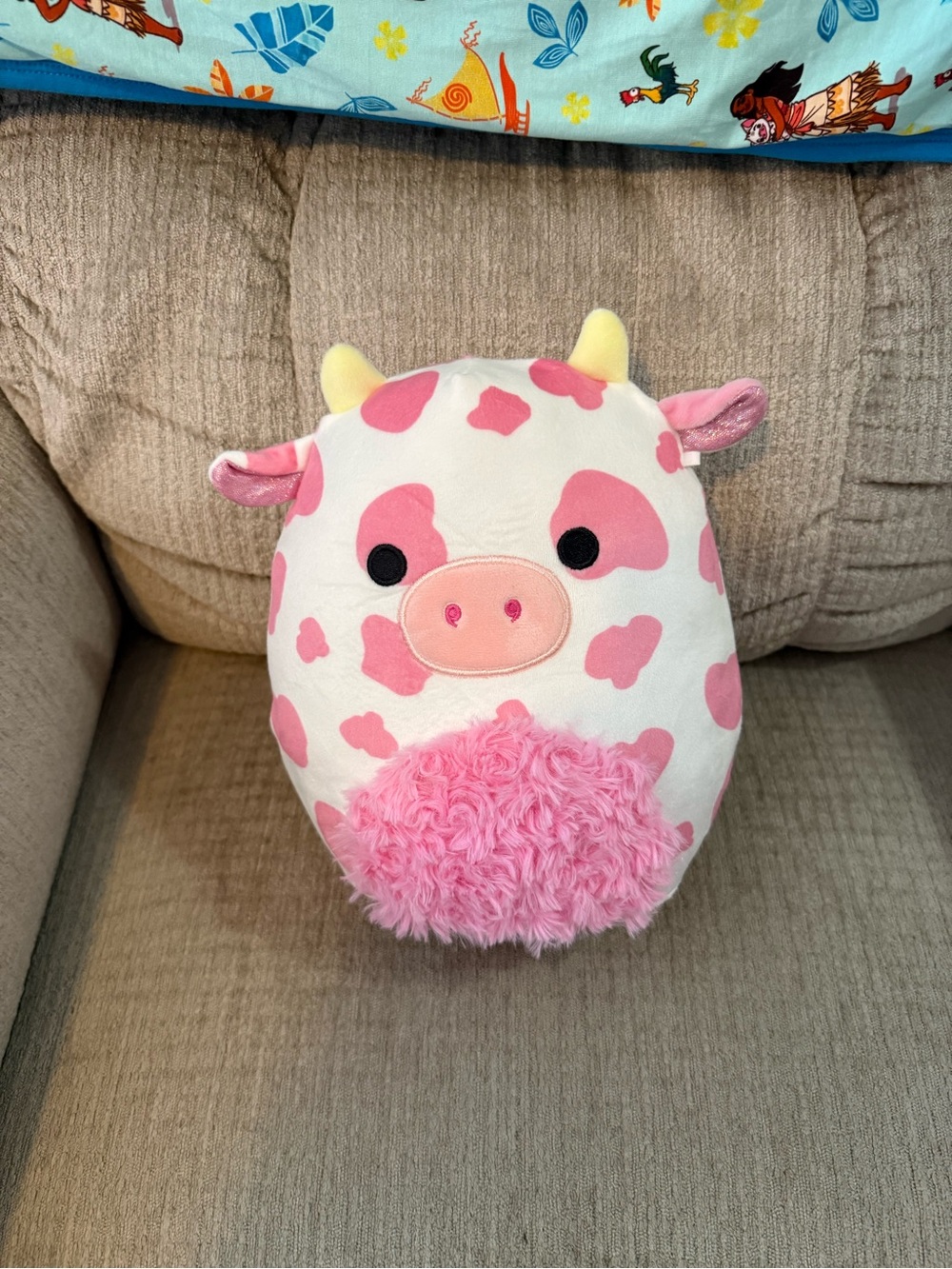 Pink & White Plush Cow Squishmallow